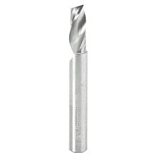 1/4" x 2" x 5/8" Up-Cut 'O' Aluminum Cutting CNC Spiral Router Bit, 1-Flute, 1/4" Shank