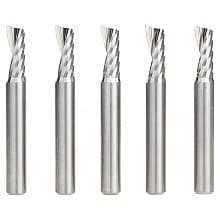 1/4" x 5/8" Up-Cut 'O' Aluminum Cutting CNC Spiral Router Bit, 1-Flute, 1/4" shank (5/Pack)