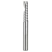1/4" x 2-1/2" Up-Cut 'O' Plastic Cutting CNC Spiral Router Bit, 1-Flute, 1/4" Shank