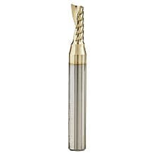 3/16" x 2" x 1/2" ZrN Coated Up-Cut 'O' Aluminum Cutting CNC Spiral Router Bit, 1-Flute, 1/4" Shank