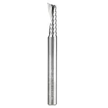 3/16" x 2" Up-Cut 'O' Plastic Cutting CNC Spiral Router Bit, 1-Flute, 3/16" Shank