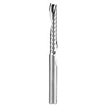 1/4" x 3" x 1-1/2" Up-Cut 'O' Plastic Cutting CNC Spiral Router Bit, 1-Flute, 1/4" Shank