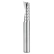 3/8" x 3" x 1-1/8" Up-Cut 'O' Plastic Cutting CNC Spiral Router Bit, 1-Flute, 3/8" Shank