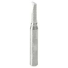 3/16" x 2" Up-Cut 'O' Plastic Cutting CNC Spiral Router Bit, 1-Flute, 1/4" Shank