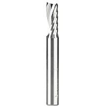 1/4" x 2" x 5/8" Up-Cut 'O' Plastic Cutting CNC Spiral Router Bit, 1-Flute, 1/4" Shank