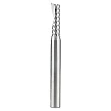7/32" x 2-1/2" Up-Cut 'O' Plastic Cutting CNC Spiral Router Bit, 1-Flute, 1/4" Shank
