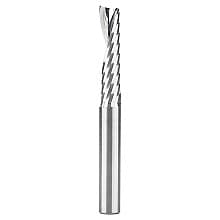 3/8" x 3-1/2" Up-Cut 'O' Plastic Cutting CNC Spiral Router Bit, 1-Flute, 3/8" Shank