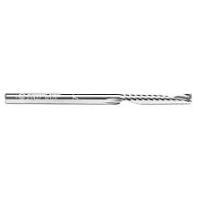 1/8" x 2" x 3/4" Up-Cut 'O' Plastic Cutting CNC Spiral Router Bit, 1-Flute, 1/8" Shank