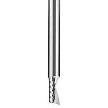 1/8" x 2" x 1/4" Up-Cut 'O' Plastic Cutting CNC Spiral Router Bit, 1-Flute, 1/8" Shank