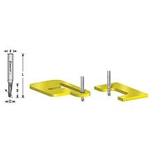 1/8" x 2-1/2" x 3/4" Up-Cut 'O' Plastic Cutting CNC Spiral Router Bit, 1-Flute, 1/4" shank (5/Pack)
