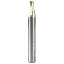 3/16" x 2" ZrN Coated Soft Aluminum Cutting Up-Cut Straight Bit, 1-Flute, 1/4" Shank