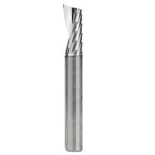 9/32" x 2" Aluminum Cutting 'O' Up-Cut CNC Spiral Router Bit with Mirror Finish, 1-Flute, 1/4" Shank