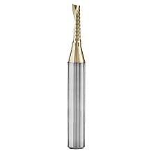 1/8" x 2" x 1/2" ZrN Coated Up-Cut 'O' Aluminum Cutting CNC Spiral Router Bit, 1-Flute, 1/4" Shank