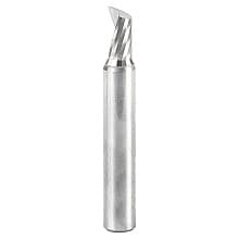 11/32" Dia x 9/16" Solid Carbide CNC Spiral 'O' Single Flute, Aluminum Cutting, 3/8" Shank, 2-1/2" Long Up-Cut Router Bit with Mirror Finish