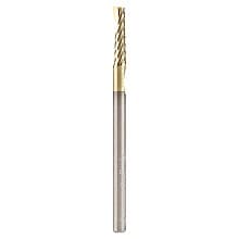 1/8" x 2" ZrN Coated Up-Cut 'O' Aluminum Cutting CNC Spiral Router Bit, 1-Flute, 1/8" Shank