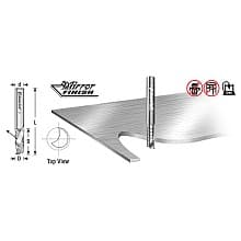 1/16" x 1-1/2" Up-Cut 'O' Aluminum Cutting CNC Spiral Router Bit, 1-Flute, 1/8" shank (5/Pack)