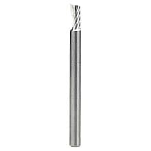 1/8" x 1-1/2" x 1/4" Up-Cut 'O' Aluminum Cutting CNC Spiral Router Bit, 1-Flute, 1/8" Shank