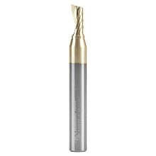 3/16" x 2" x 3/8" ZrN Coated Up-Cut 'O' Aluminum Cutting CNC Spiral Router Bit, 1-Flute, 1/4" Shank