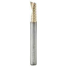 1/4" x 2-1/2" ZrN Coated Up-Cut 'O' Aluminum Cutting CNC Spiral Router Bit, 1-Flute, 1/4" Shank