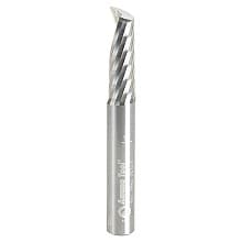 3/8" x 3" Up-Cut 'O' Aluminum Cutting CNC Spiral Router Bit, 1-Flute, 3/8" Shank
