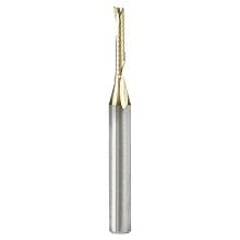1/8" x 2-1/2" ZrN Coated Up-Cut 'O' Aluminum Cutting CNC Spiral Router Bit, 1-Flute, 1/4" Shank