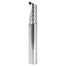 1/2" x 3-1/2" x 1-1/8" Up-Cut 'O' Aluminum Cutting CNC Spiral Router Bit, 1-Flute, 1/2" Shank