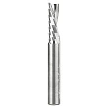 1/4" x 2" Down-Cut 'O' Plastic Cutting CNC Spiral Router Bit, 1-Flute, 1/4" Shank