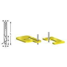 1/4" x 2" x 3/4" Down-Cut 'O' Plastic Cutting CNC Spiral Router Bit, 1-Flute, 1/2" shank (5/Pack)