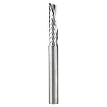 1/4" x 2-1/2" Down-Cut 'O' Plastic Cutting CNC Spiral Router Bit, 1-Flute, 1/4" Shank