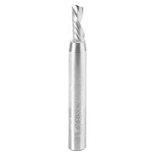3/16" x 2" Down-Cut 'O' Aluminum Cutting CNC Spiral Router Bit, 1-Flute, 1/4" Shank