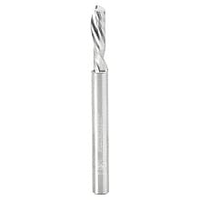 3/16" x 2" Down-Cut 'O' Plastic Cutting CNC Spiral Router Bit, 1-Flute, 3/16" Shank