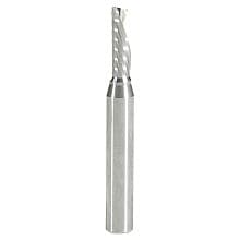3/16" x 2" Down-Cut 'O' Plastic Cutting CNC Spiral Router Bit, 1-Flute, 1/4" Shank
