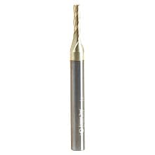 1/8" Dia x 1/2" Solid Carbide CNC Spiral Router Bit for Glass Reinforced Plastic Cutting, 1/4" Shank Up-Cut ZrN Coated Router Bit