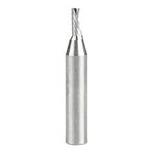 1/8" x 1-1/2" Down-Cut 'O' Plastic Cutting CNC Spiral Router Bit, 1-Flute, 1/4" Shank