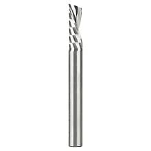1/4" x 2-1/2" x 3/4" Down-Cut 'O' Plastic Cutting CNC Spiral Router Bit, 1-Flute, 1/4" Shank