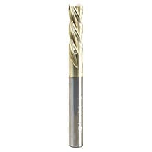 1/4" Dia x 3/4" Solid Carbide CNC Spiral Router Bit for Glass Reinforced Plastic Cutting, 1/4" Shank Down-Cut ZrN Coated Router Bit
