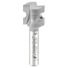 17/32" x 5/64" Radius Bull Nose Router Bit, 2-Flute, 1/4" Shank