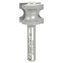 23/32" x 1/8" Radius Bull Nose Router Bit, 2-Flute, 1/4" Shank