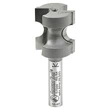 21/32" x 5/32" Radius Bull Nose Router Bit, 2-Flute, 1/4" Shank