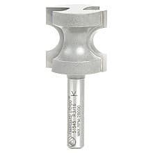 7/8" x 3/16" Radius Bull Nose Router Bit, 2-Flute, 1/4" Shank