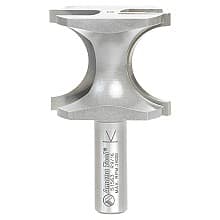 1-13/16" x 9/16" Radius Bull Nose Router Bit, 2-Flute, 1/2" Shank