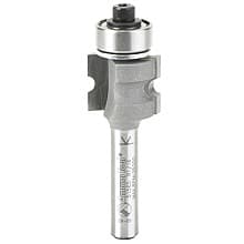 5/8" Dia x 1/2" Carbide Tipped Bull Nose Bit, 2-Flute, 1/4" Shank