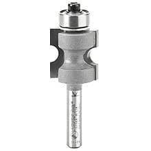 3/4" Dia x 3/4" Carbide Tipped Bull Nose Bit, 2-Flute, 1/4" Shank