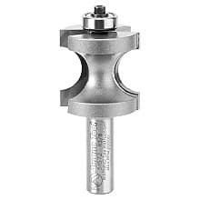 1-3/8" Dia x 1-5/16" Carbide Tipped Bull Nose Bit, 3/8" Radius, 1/2" Shank