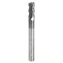 1/4" x 5/8" Solid Carbide AlTiN Coated CNC Variable Helix Spiral Square Bottom End Mill Bit, 4-Flute, 1/4" Shank