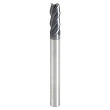 1/4" Dia x 5/8" CNC Variable Helix Spiral Router Bit, Corner Radius Bottom, 1/4" Shank x 0.015" Radius Solid Carbide AlTiN Coated Up-Cut End Mill