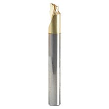 3/16" Dia x 1/8" Solid Carbide Aluminum Chamfer Edge Router Bit, 1/4" Shank ZrN Coated Up-Cut End Mill