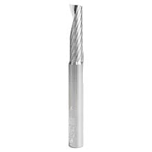 3/8" Dia x 1-3/8" Solid Carbide CNC Spiral 'O' Single Flute, Aluminum Cutting, 3/8" Shank, 3-1/2" Long Up-Cut Router Bit