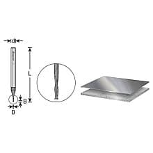 51661 0.015" AlTiN Coated CNC Steel Square Mini End Mill Bit, 2-Flute