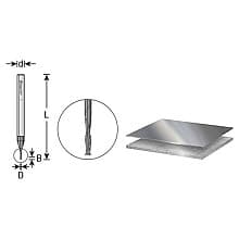 51662 0.020" AlTiN Coated CNC Steel Square Mini End Mill Bit, 2-Flute